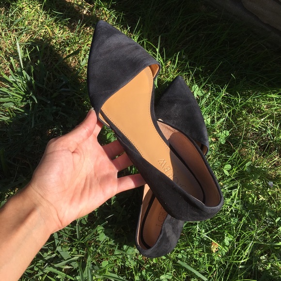 J. Crew Shoes - J Crew Black Suede Pointed Flats